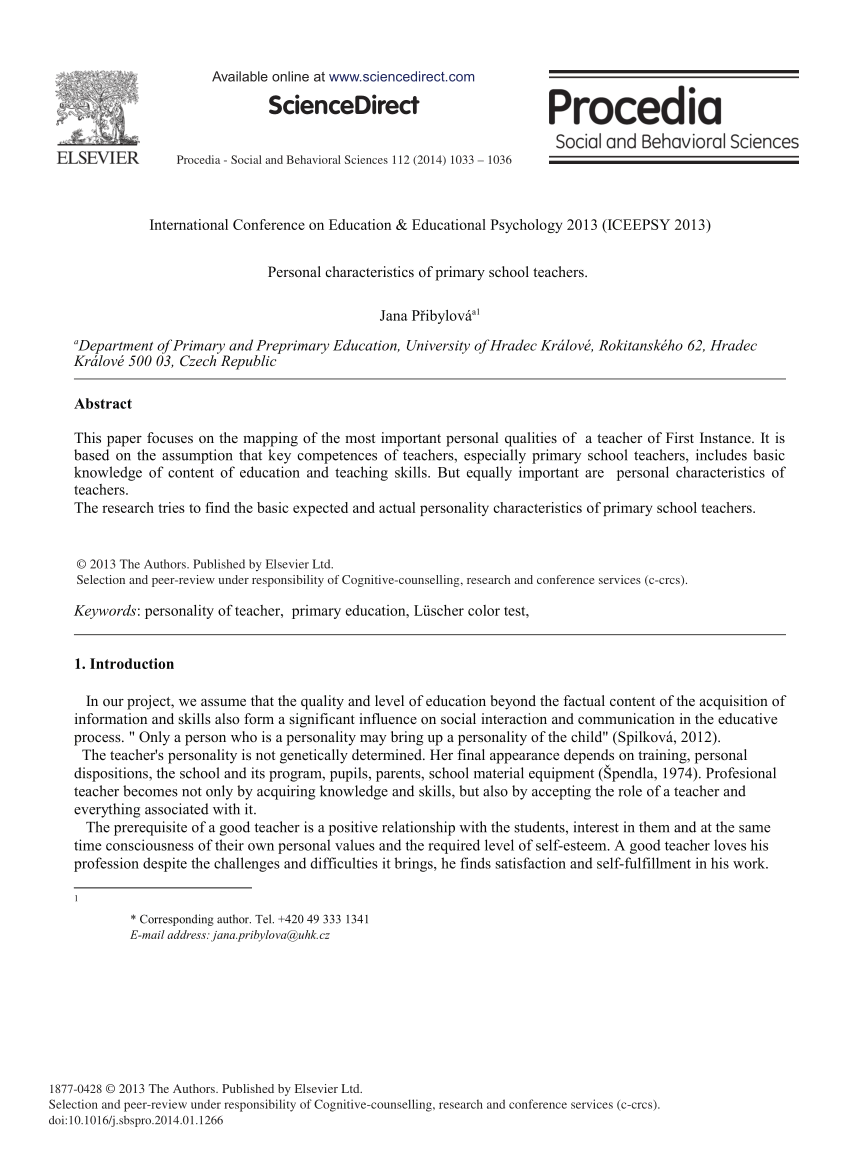 pdf-personal-characteristics-of-primary-school-teachers