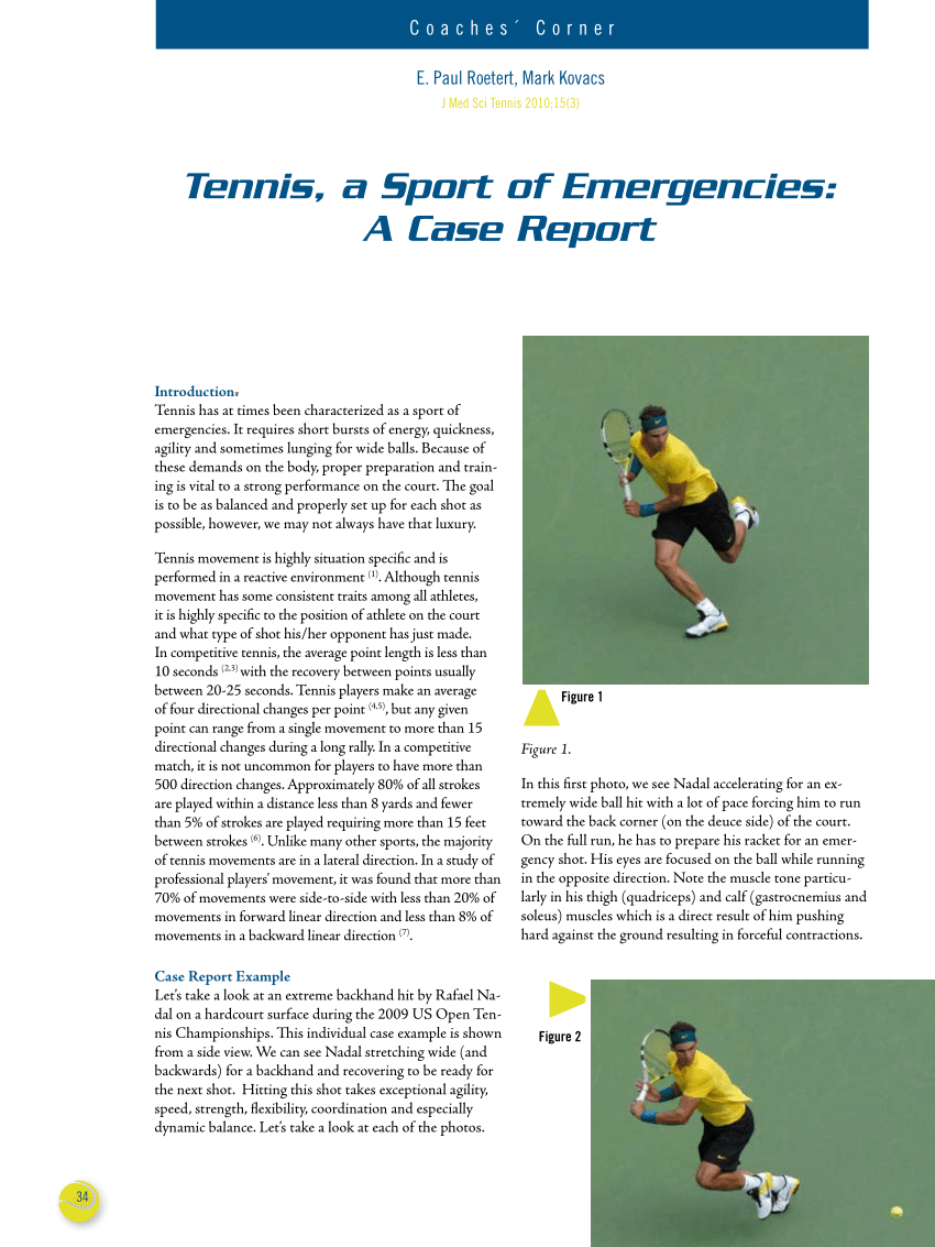 (PDF) Tennis, a sport of emergencies: A case report