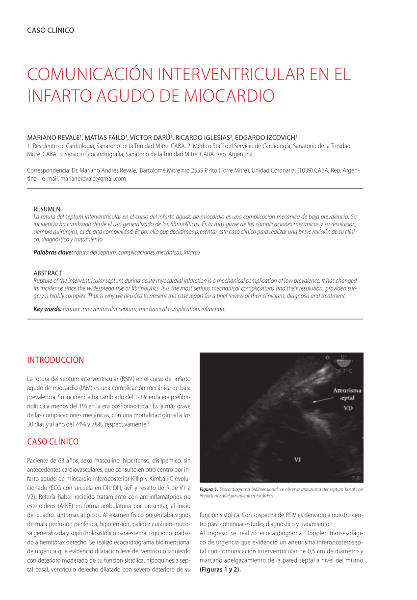 PDF Comunicación interventricular en el infarto agudo de miocardio