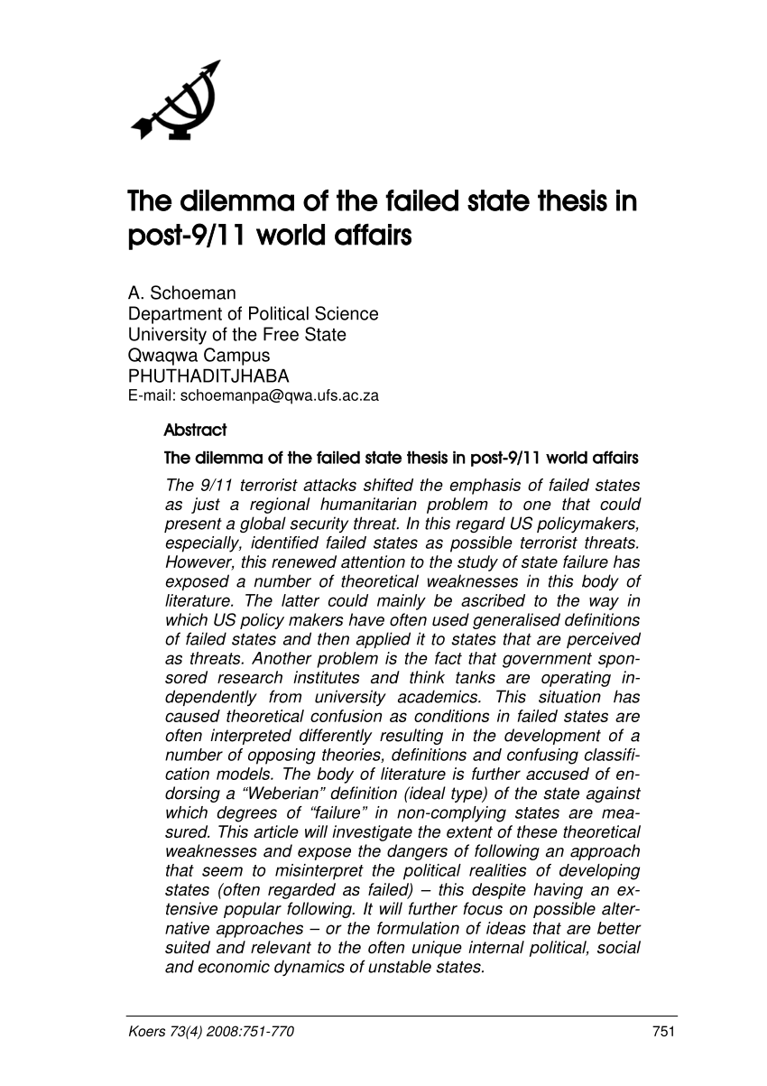failed state thesis