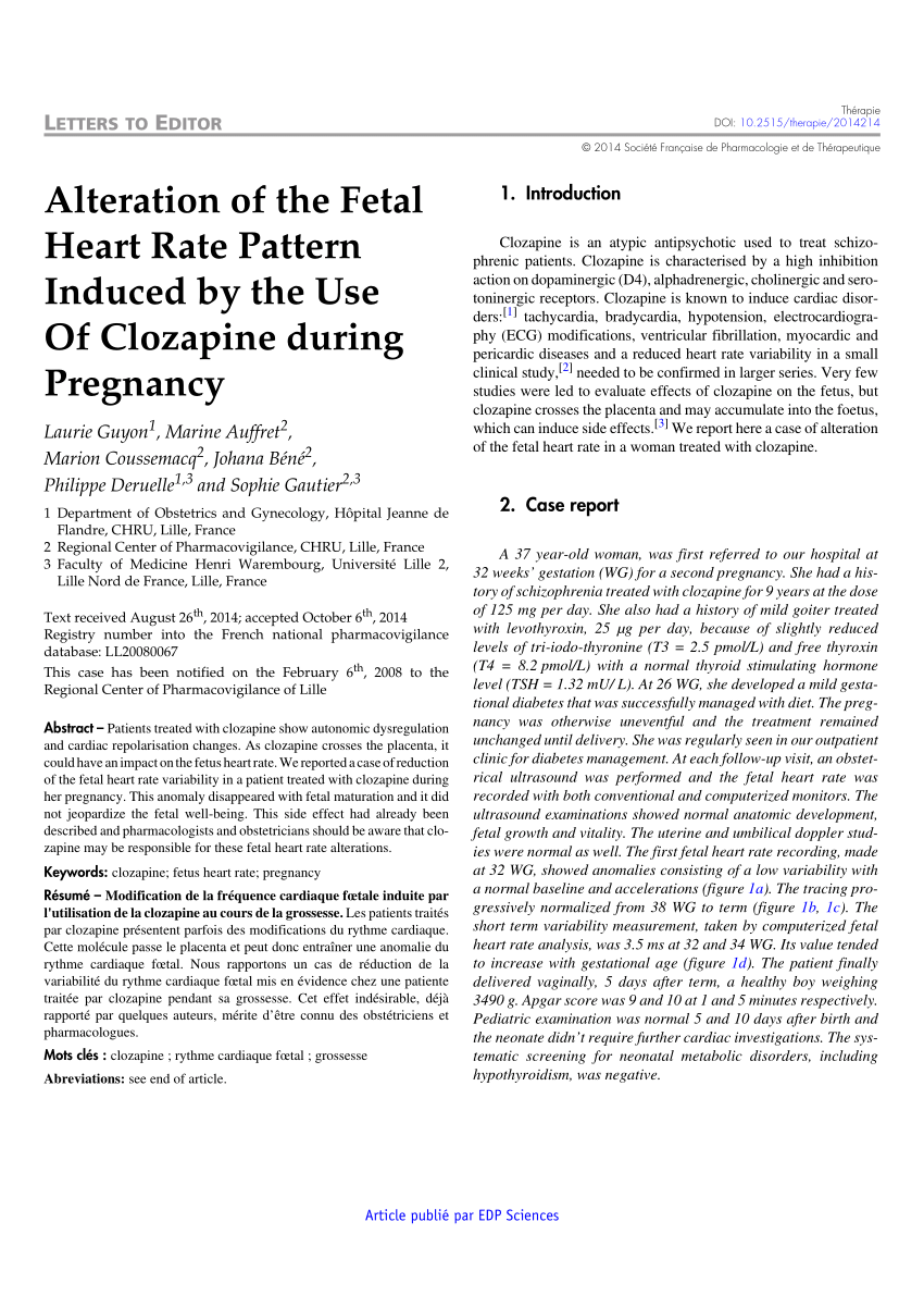 The Pregnancy Of The Fetal Heart Rate