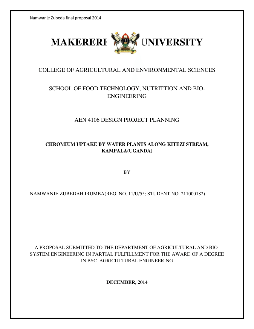 sample of research proposal in uganda