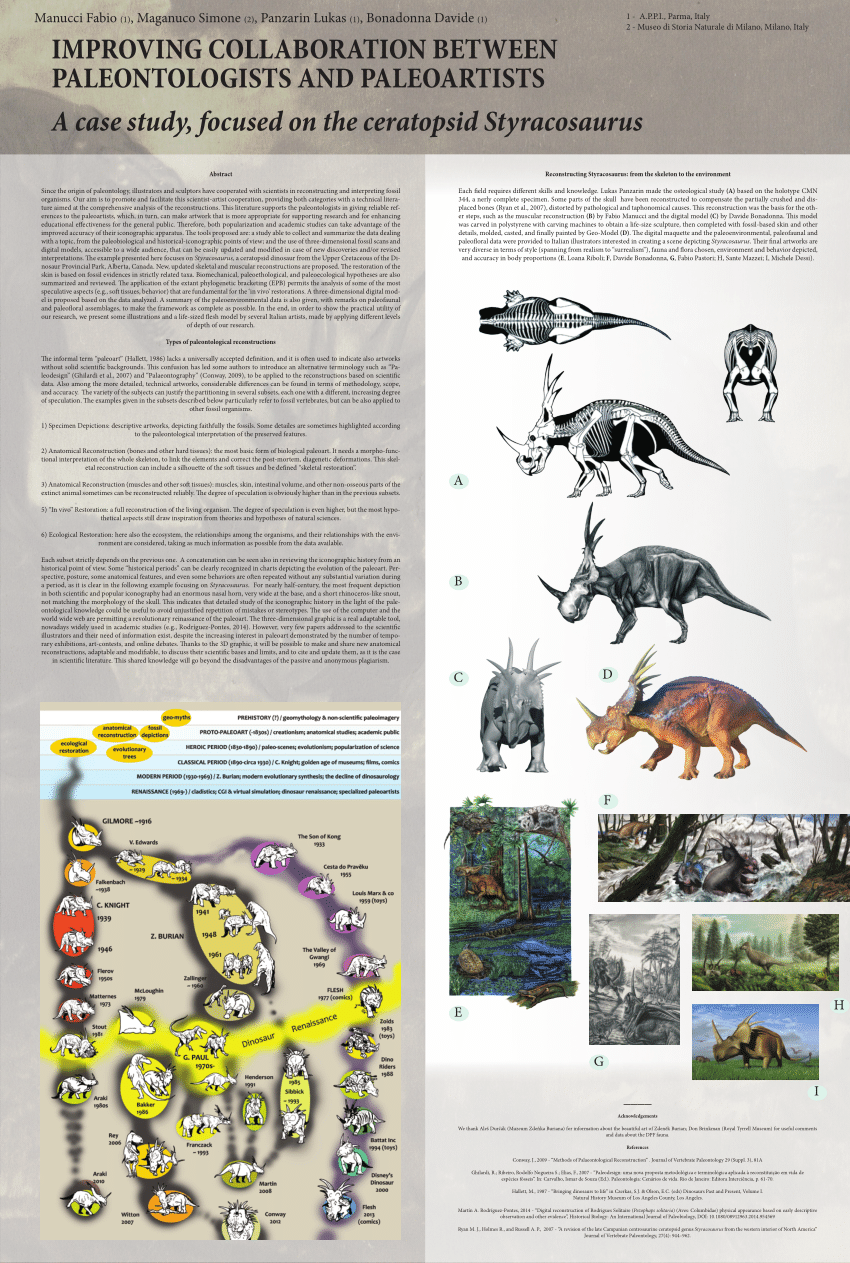 PDF) IMPROVING COLLABORATION BETWEEN PALEONTOLOGISTS AND PALEOARTISTS: A  CASE STUDY, FOCUSED ON THE CERATOPSID DINOSAUR STYRACOSAURUS