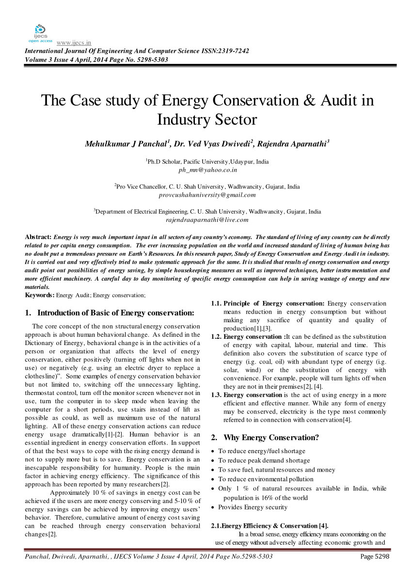 case study on energy audit