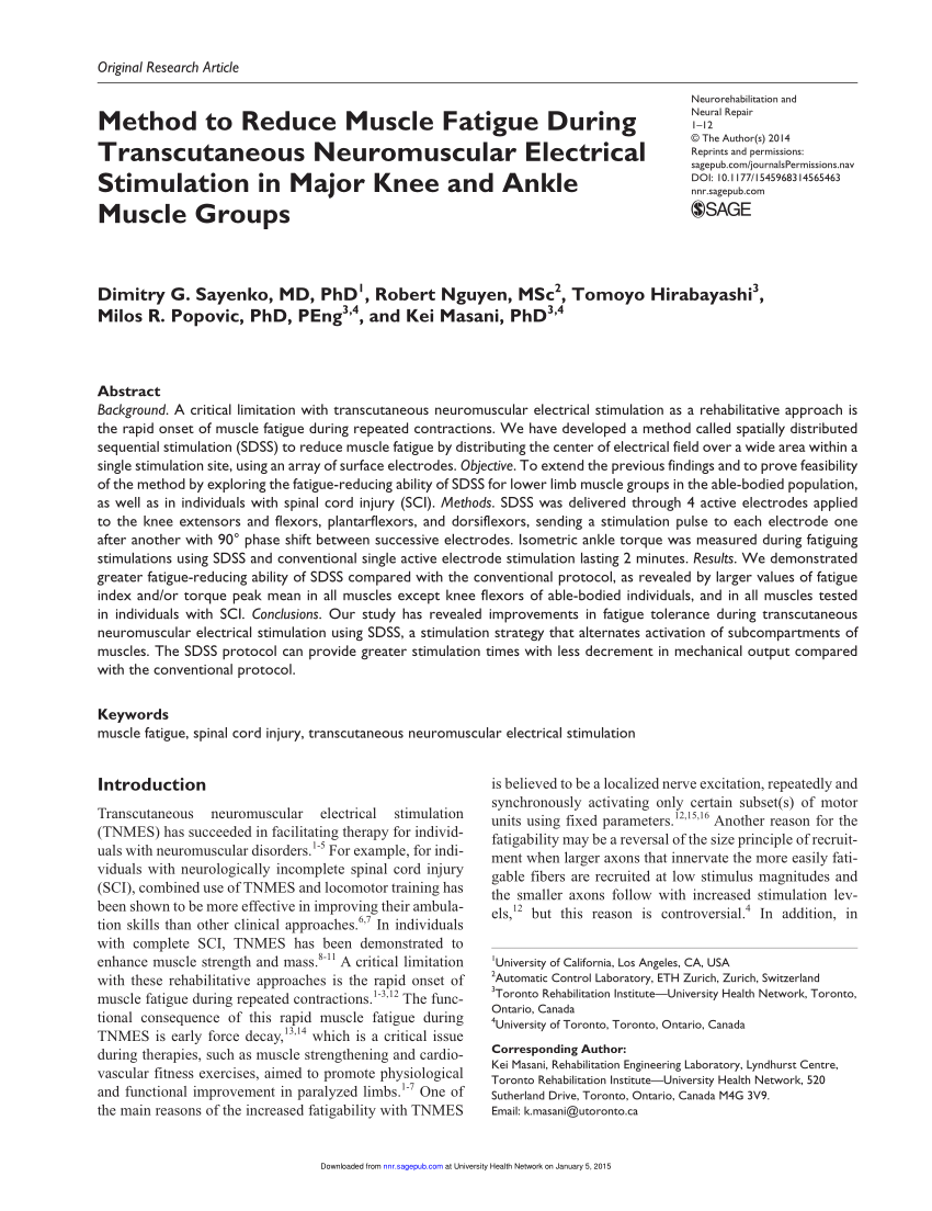 Neuromuscular electrical stimulation in neurorehabilitation - Sheffler -  2007 - Muscle & Nerve - Wiley Online Library