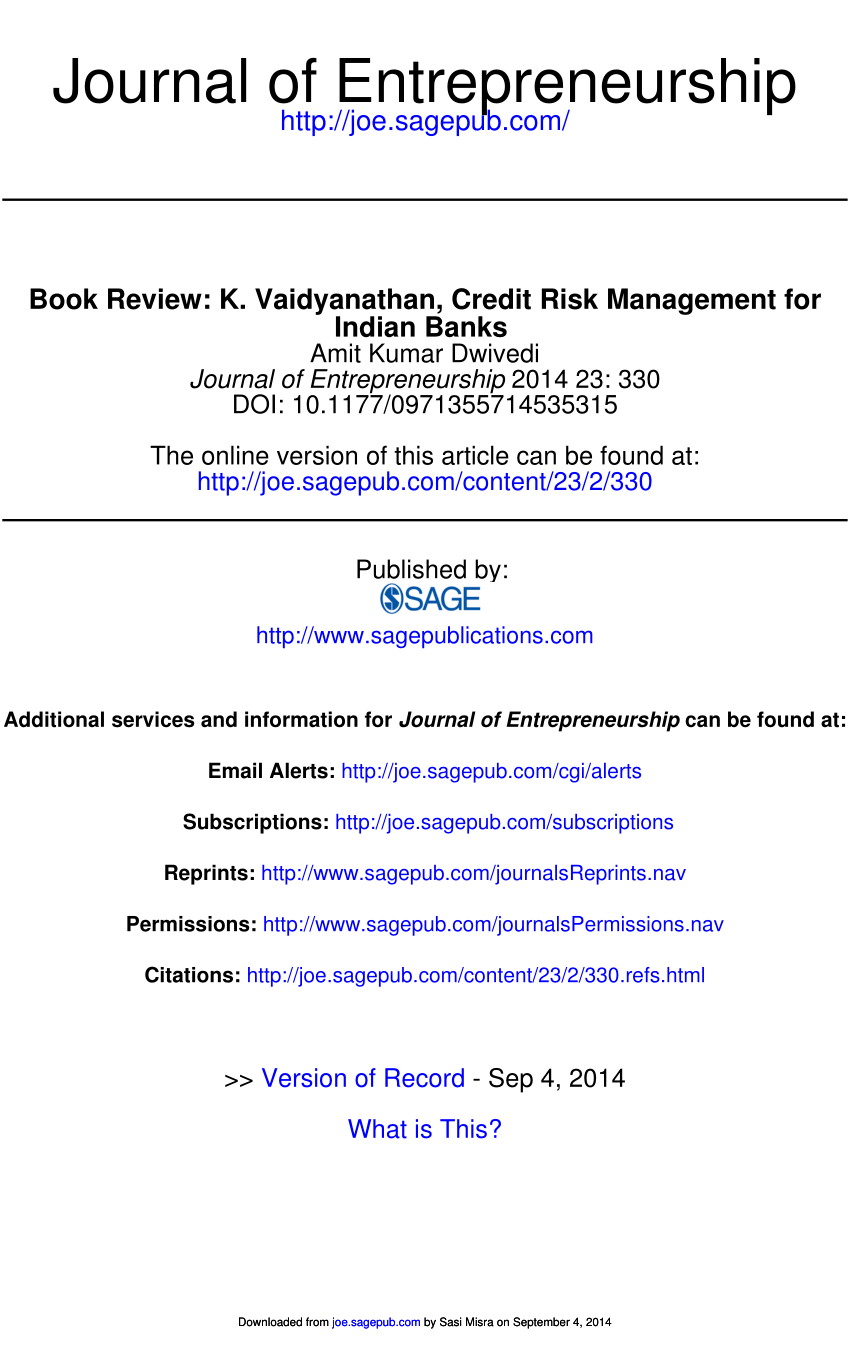 research papers on risk management in indian banks