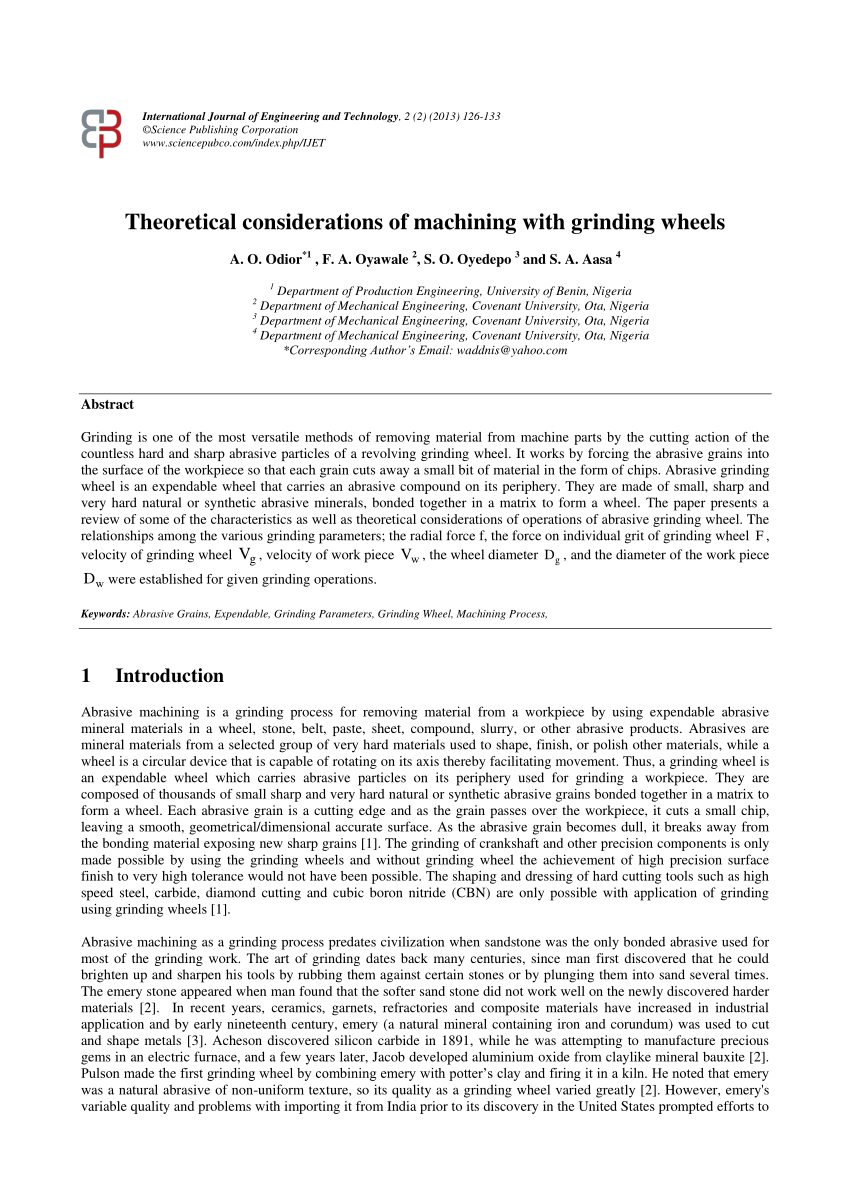 grinding wheel grades