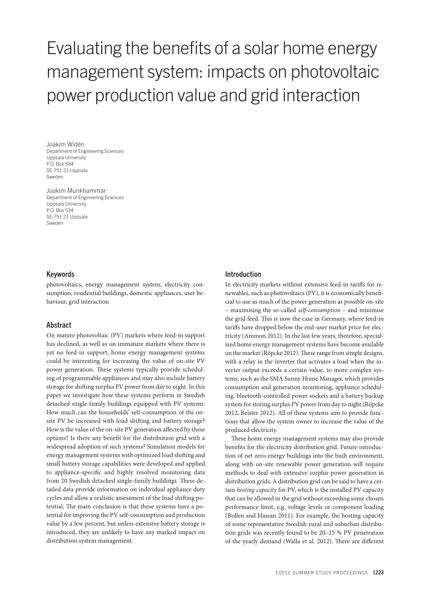 solar energy management thesis