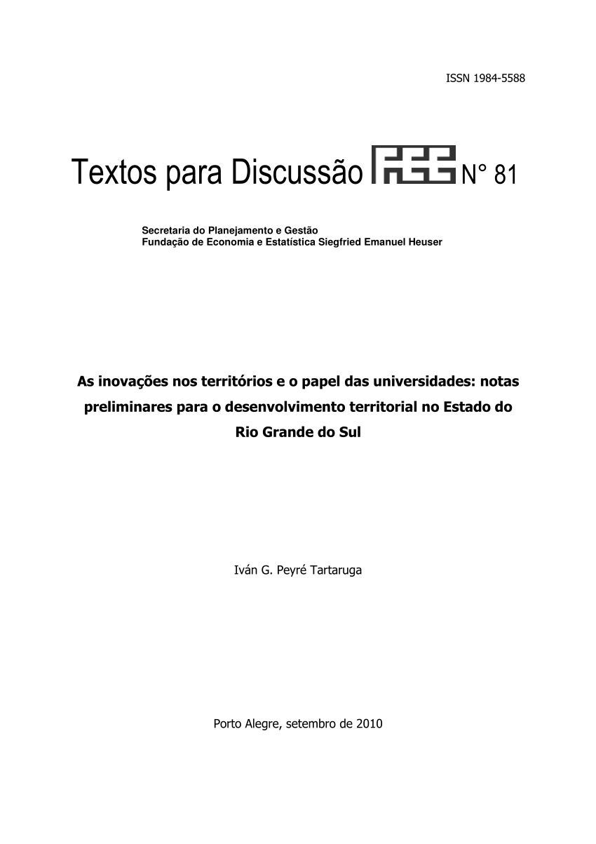 PDF) AVALIANDO A EFICÁCIA DOS NÚCLEOS DE INOVAÇÃO TECNOLÓGICA DAS  INSTITUIÇÕES PÚBLICAS DE CIÊNCIA E TECNOLOGIA