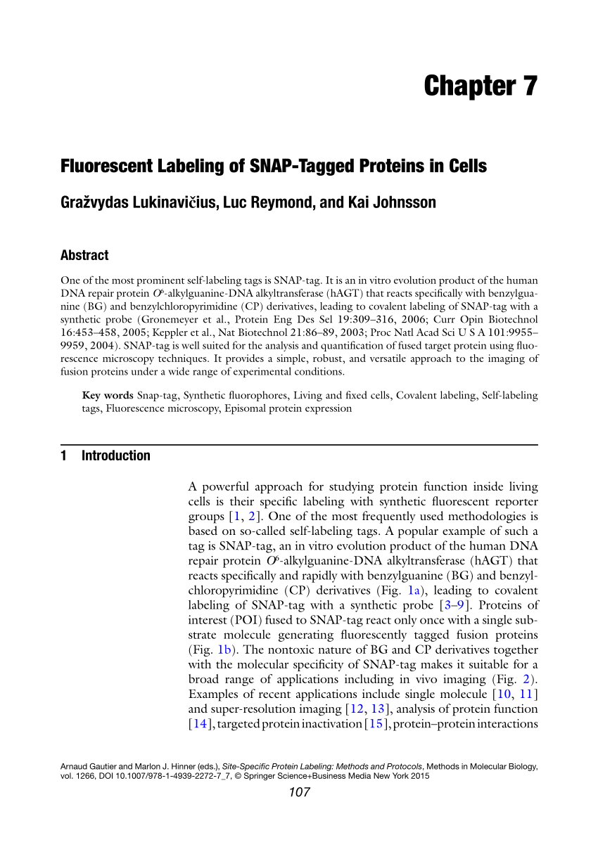 Site-specific protein immobilization by fusion to self-labeling tags.