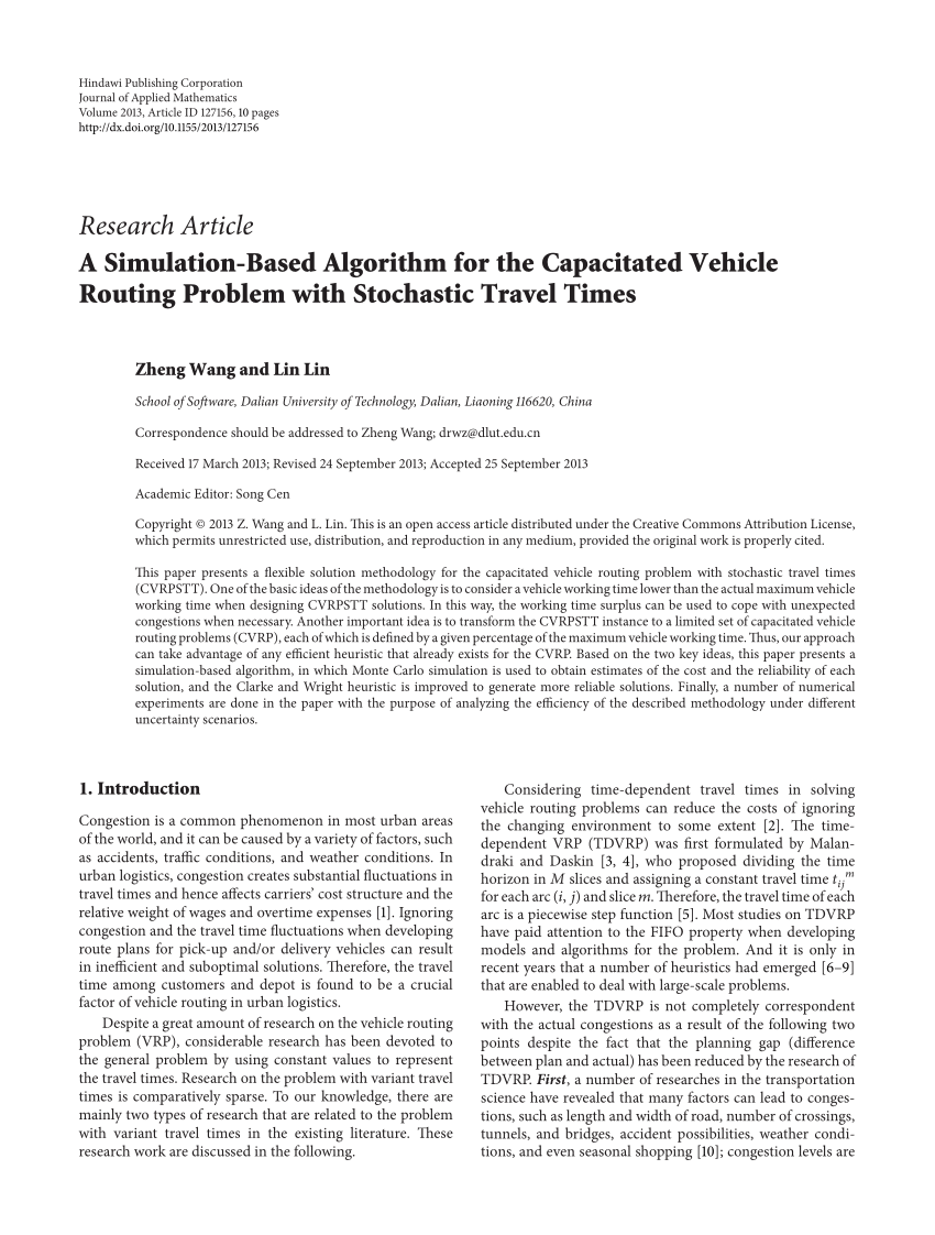 PDF] Solving the Capacitated Vehicle Routing Problem Based on Improved  Ant-clustering Algorithm