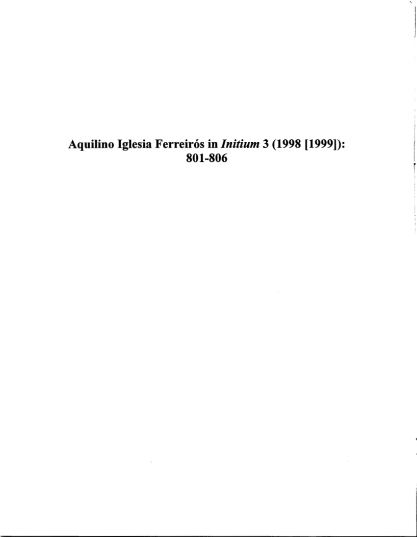 (PDF) Aquilino Iglesia Ferreirós. 