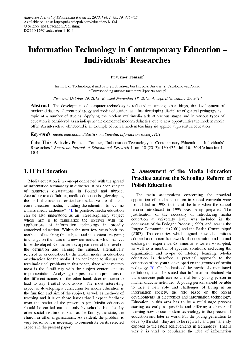 education technology research article