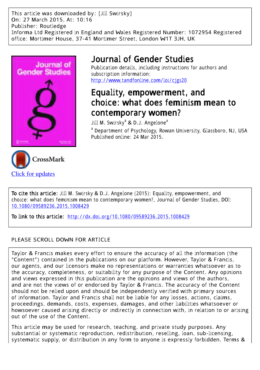 research article about feminism