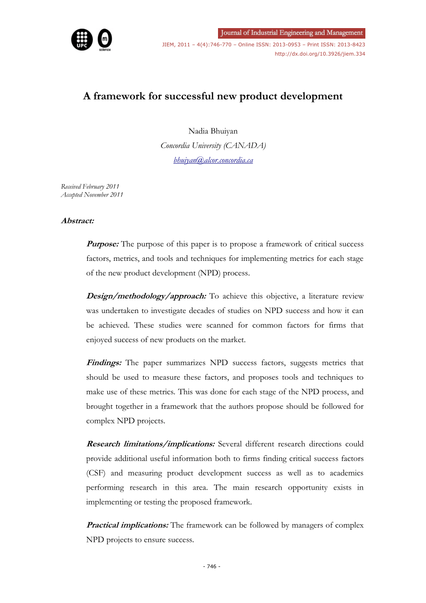 research paper on new product development pdf