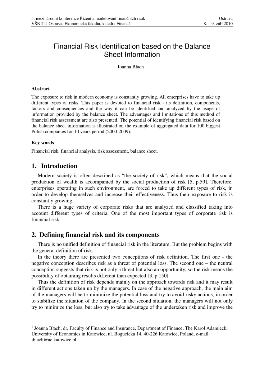 identifying-financial-risk-worksheet-answers