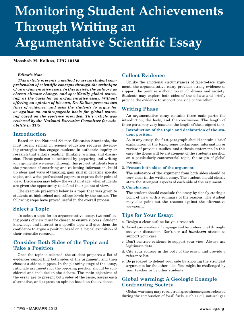 science achievements essay