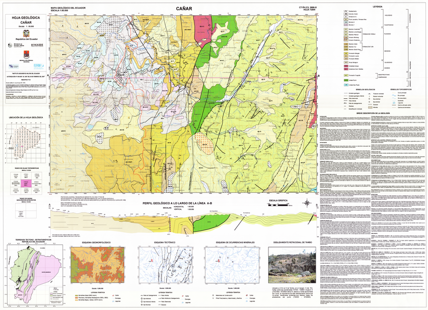 Pdf Hoja Geologica Cañar Mapa Geologico Del Ecuador Escala 150000 Republica Del Ecuador 7378