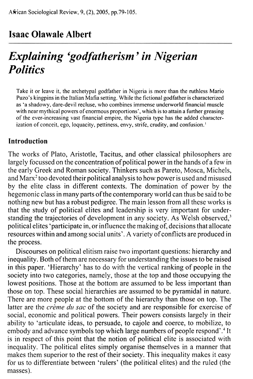 essay on politics in nigeria