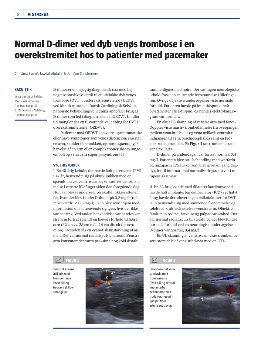 PDF) [Normal in two patients with pacemaker and deep venous upper extremity.]