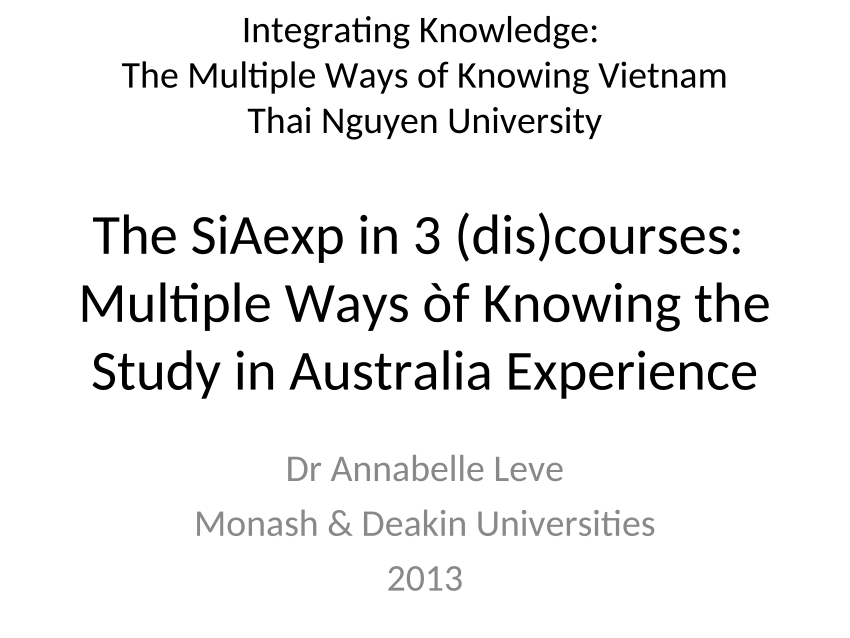 [PDF] The Study In Australia experience in three (dis)courses