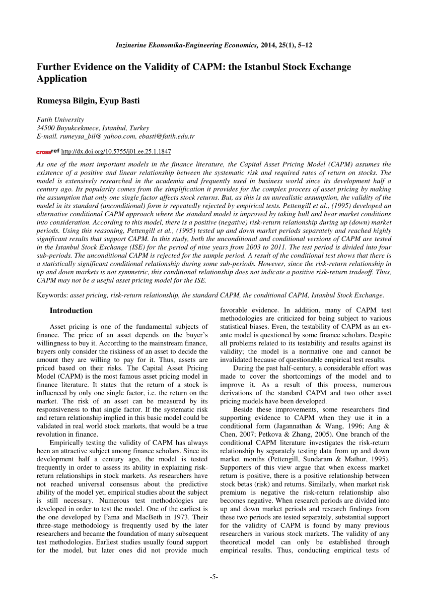 Test CAPM Pattern