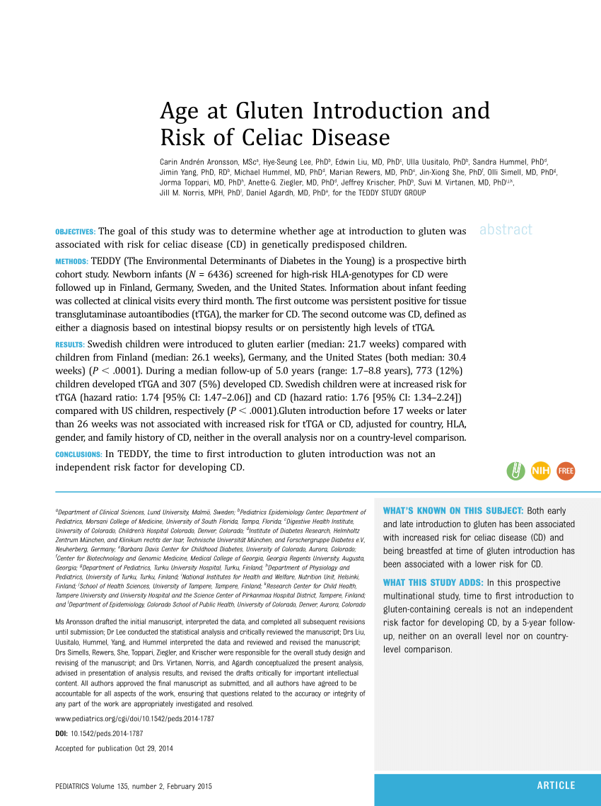 introduction to celiac disease research paper