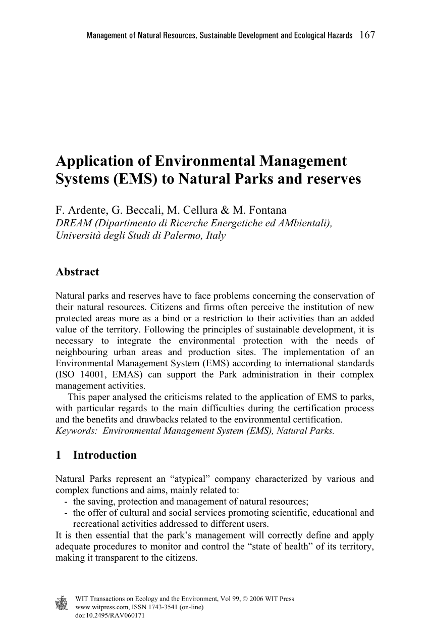 environmental management system thesis