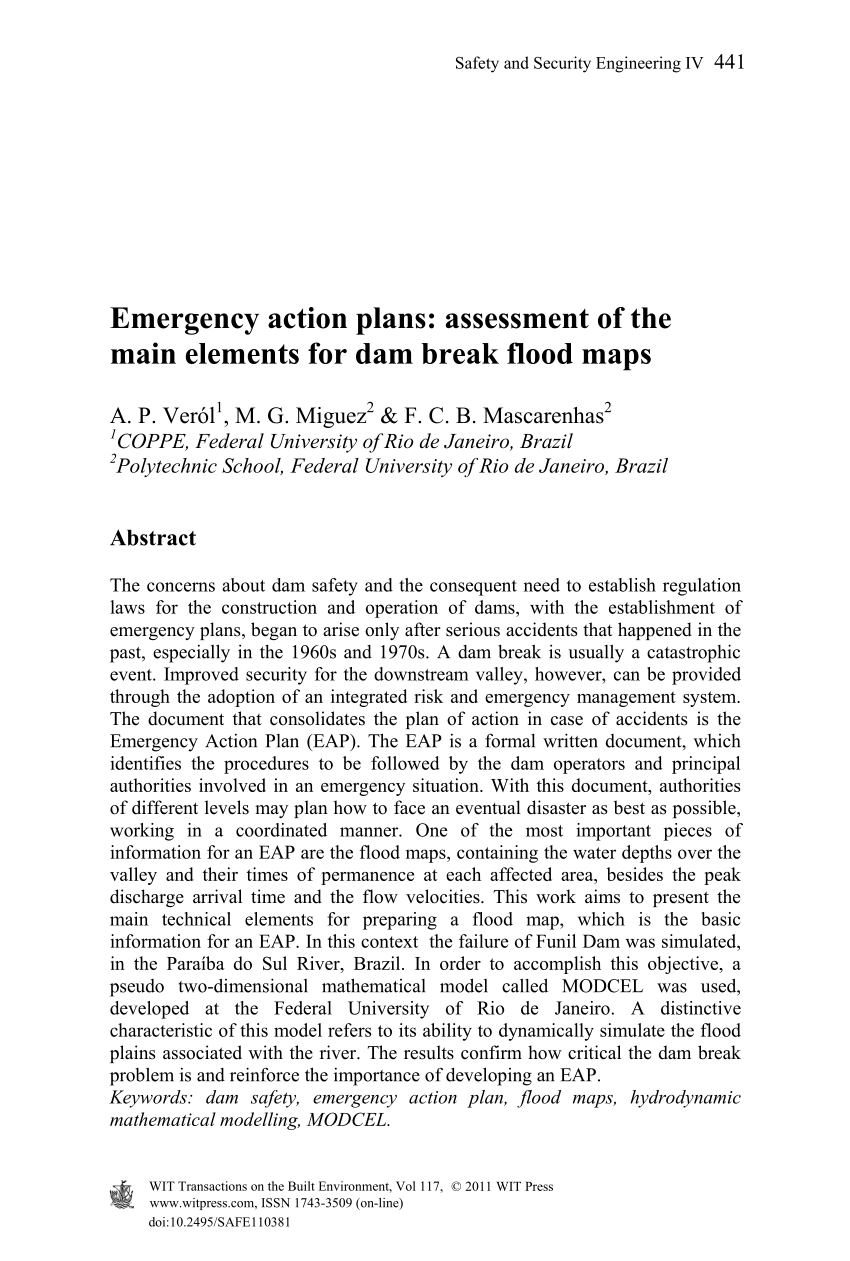 research paper on dam break analysis