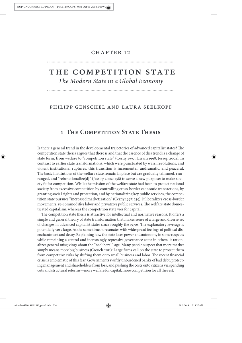 competition state thesis definition