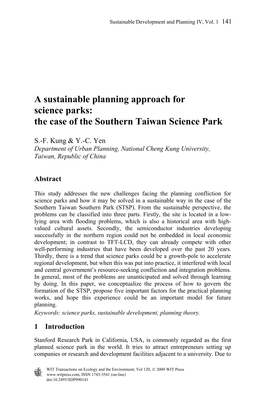science park thesis