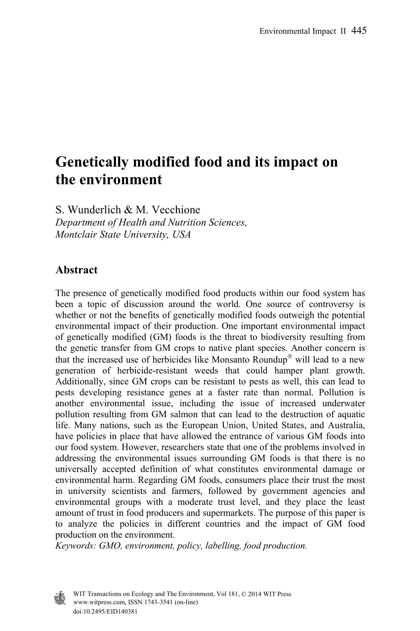 research paper on gmo food