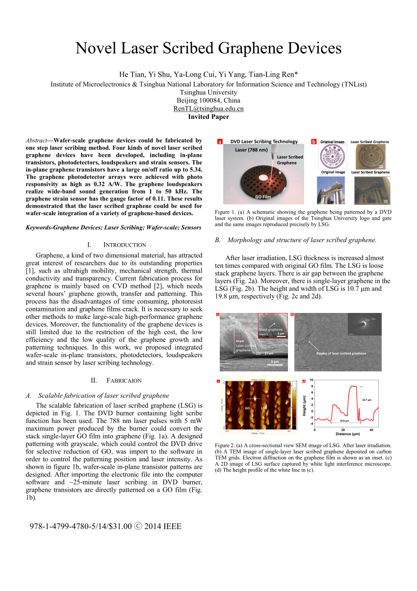 Pdf Novel Laser Scribed Graphene Devices