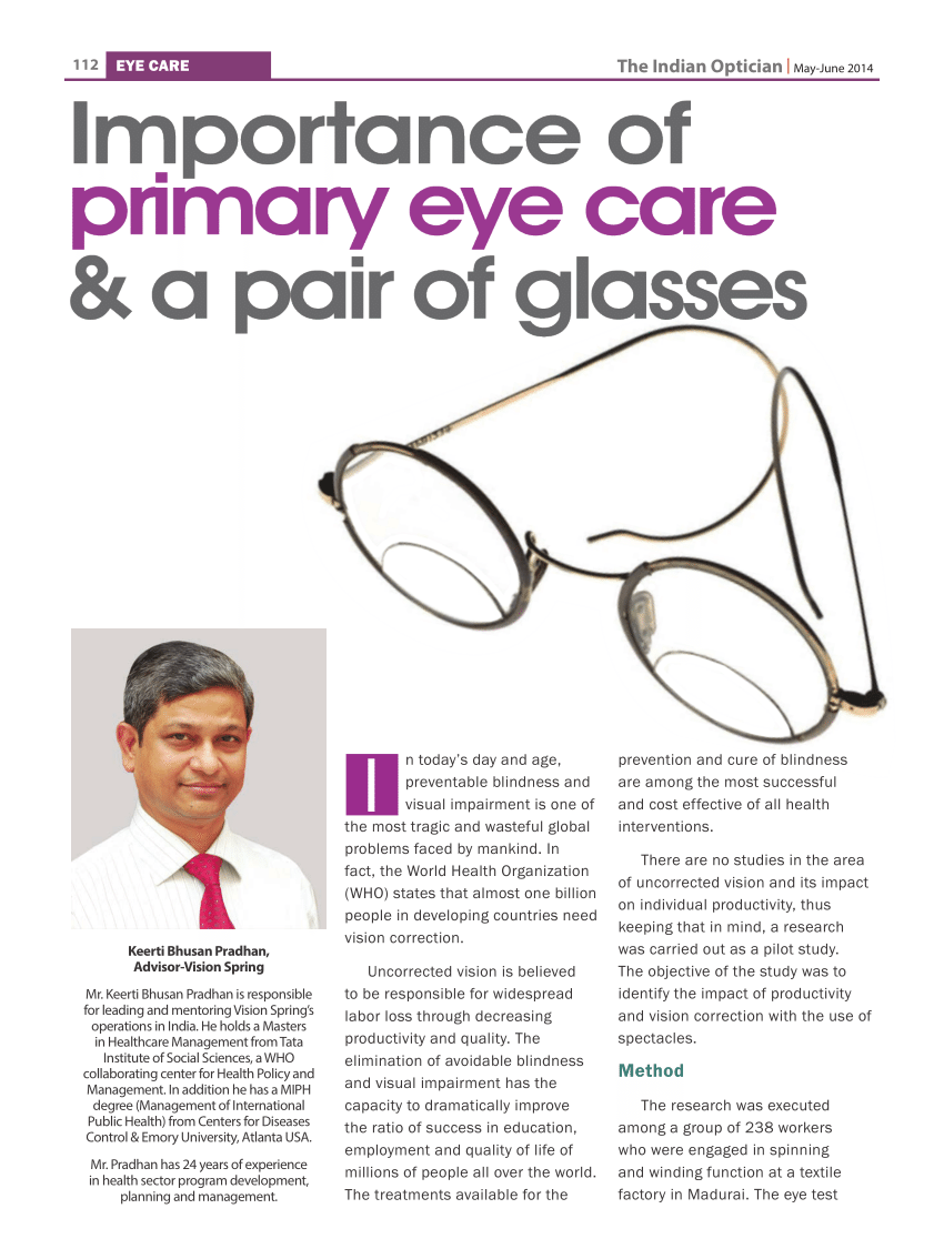 research topics in eye care