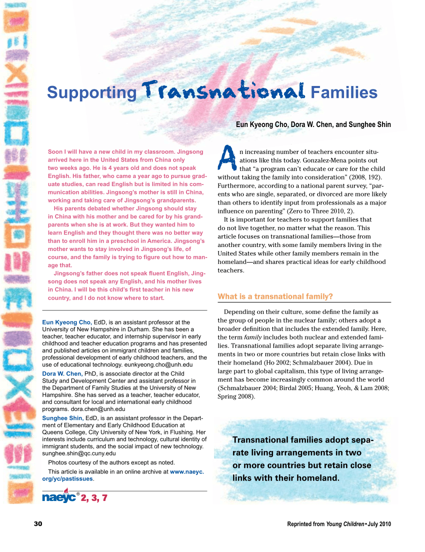(PDF) Supporting Transnational Families
