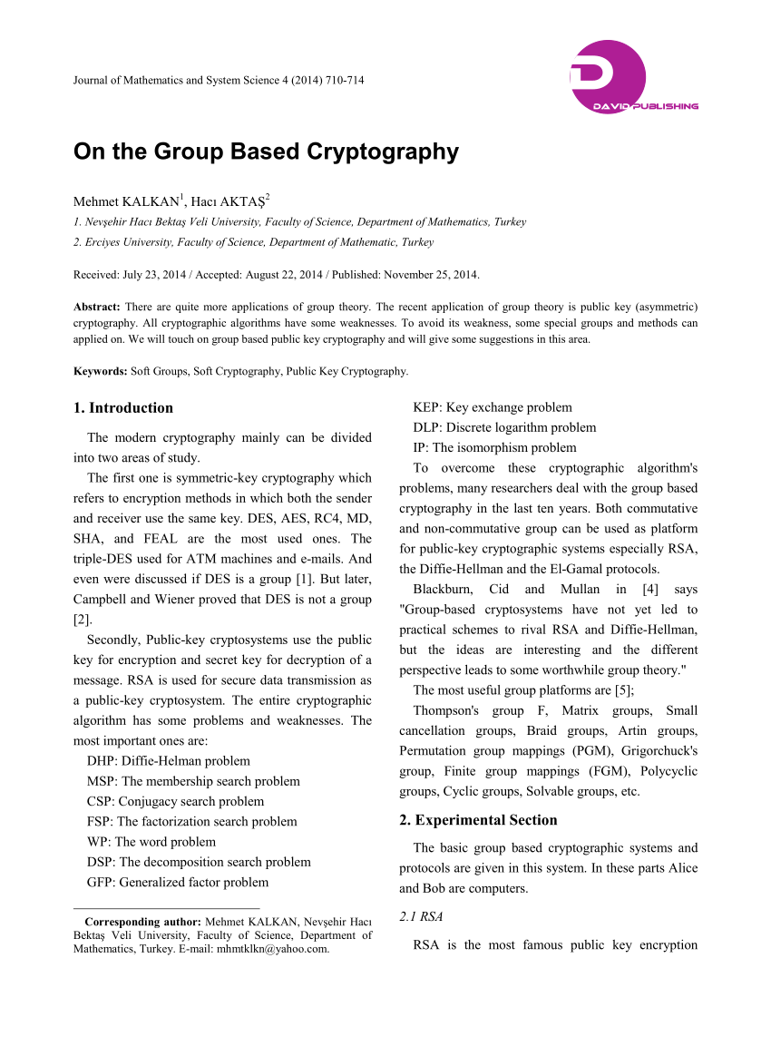 research papers on applied cryptography