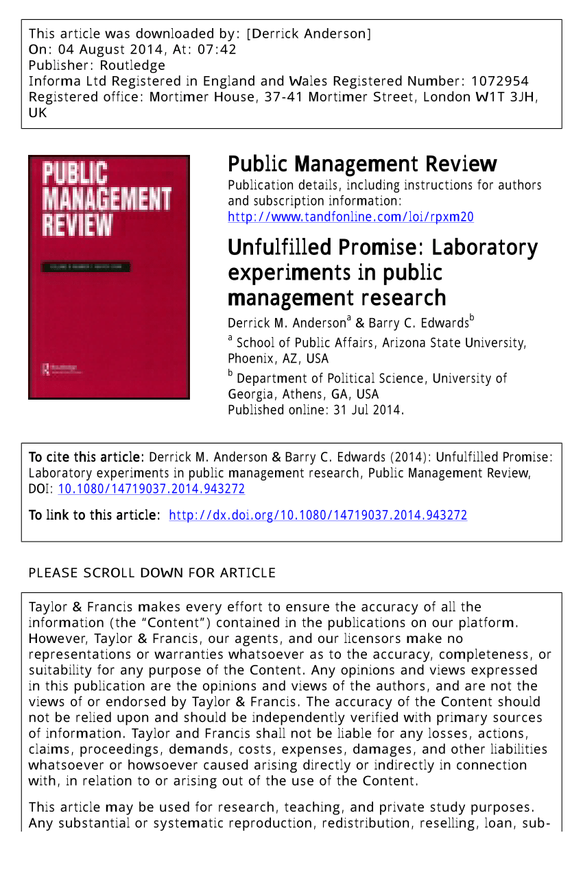 new public management research articles