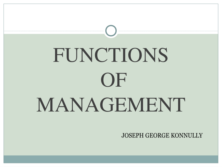 case study on management functions pdf