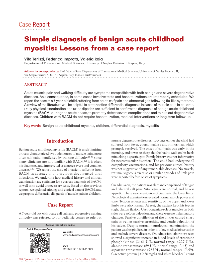 research papers on myositis