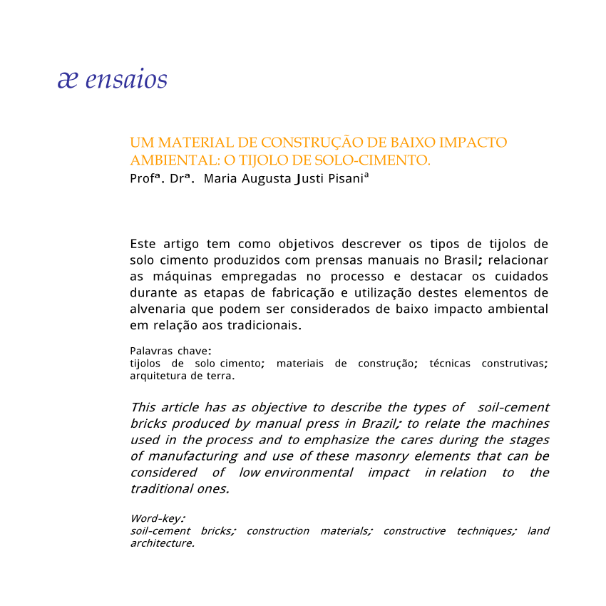 Estudo Sectorial para o Sector do Tijolo e Abobadilha em  - Iapmei