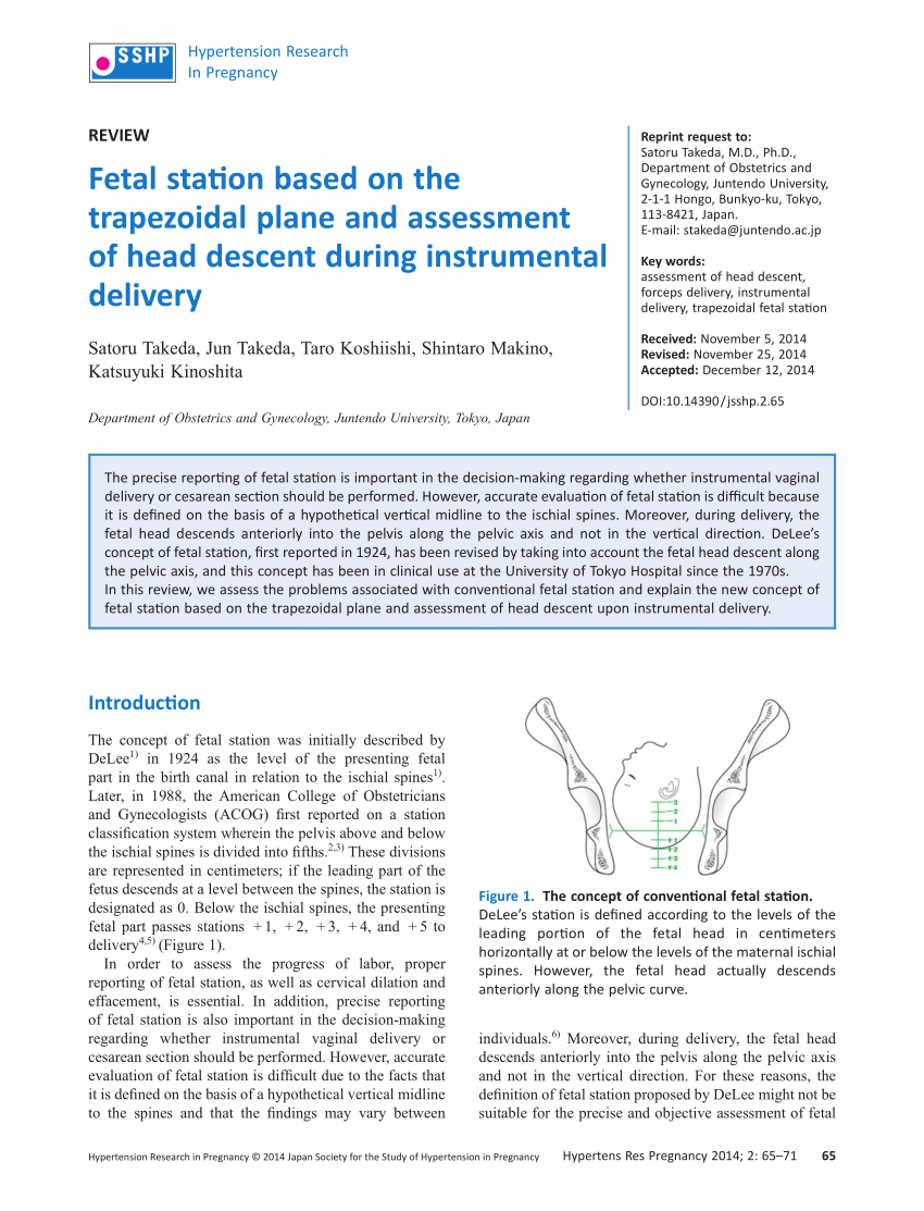 The Concept Of Conventional Fetal Station Delee S Station Is Defined Download Scientific Diagram