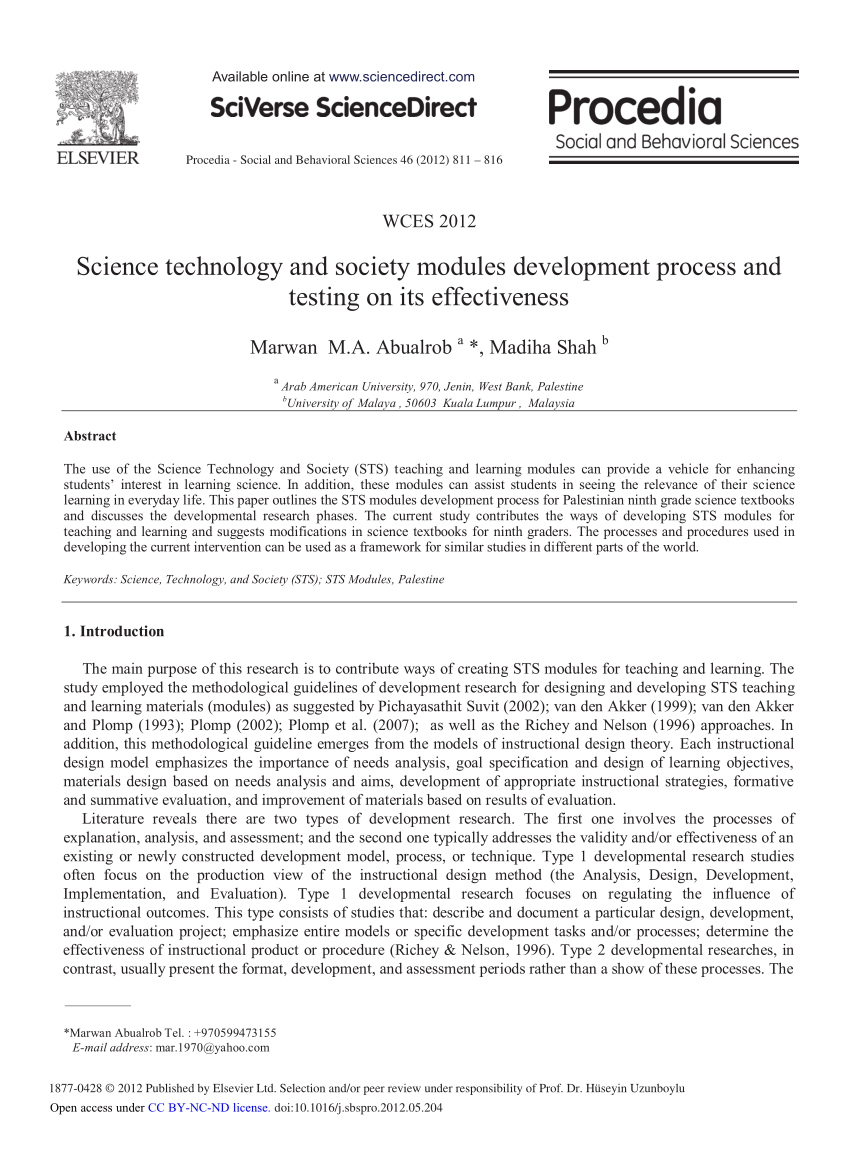 (PDF) Science Technology and Society Modules Development ...