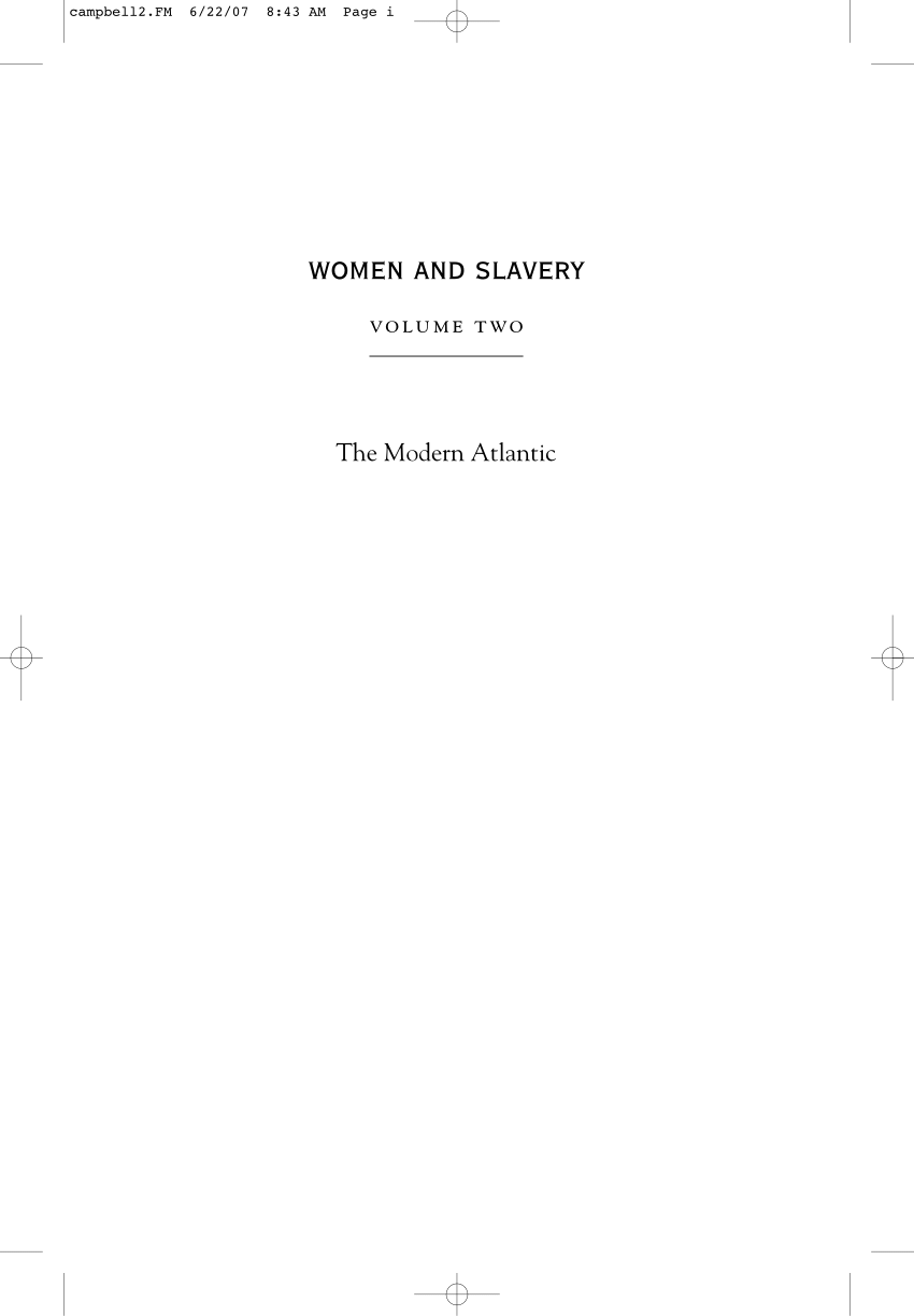 PDF WOMEN AND SLAVERY