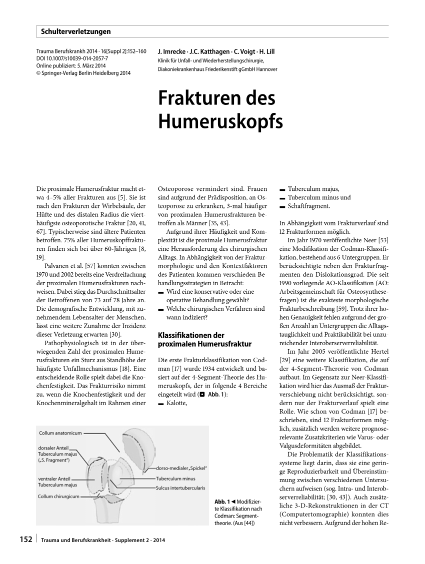 PDF Indikation zur prim ren Frakturendoprothetik der Schulter