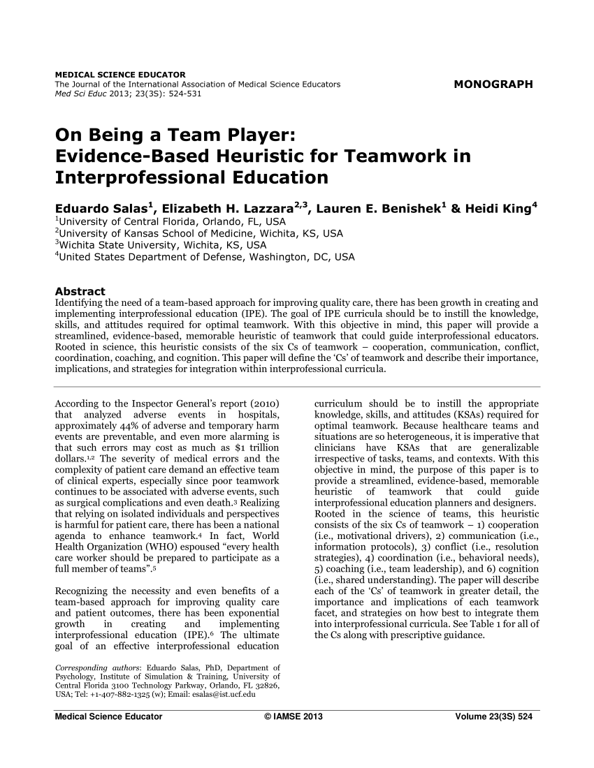 team player essay
