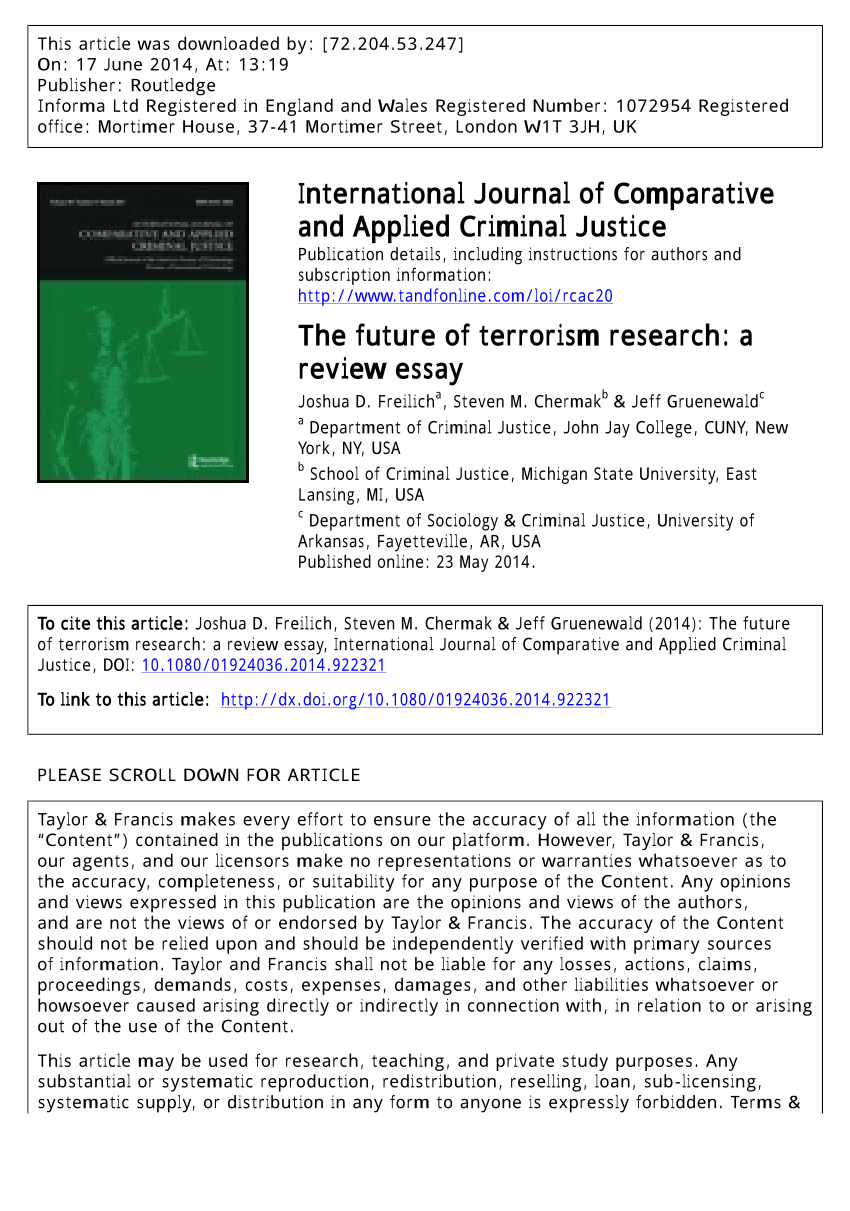 international terrorism research paper