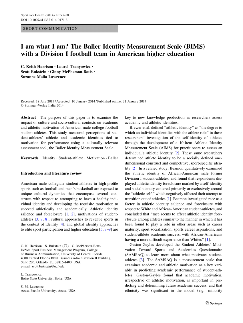 Team Culture and Identity in Sport