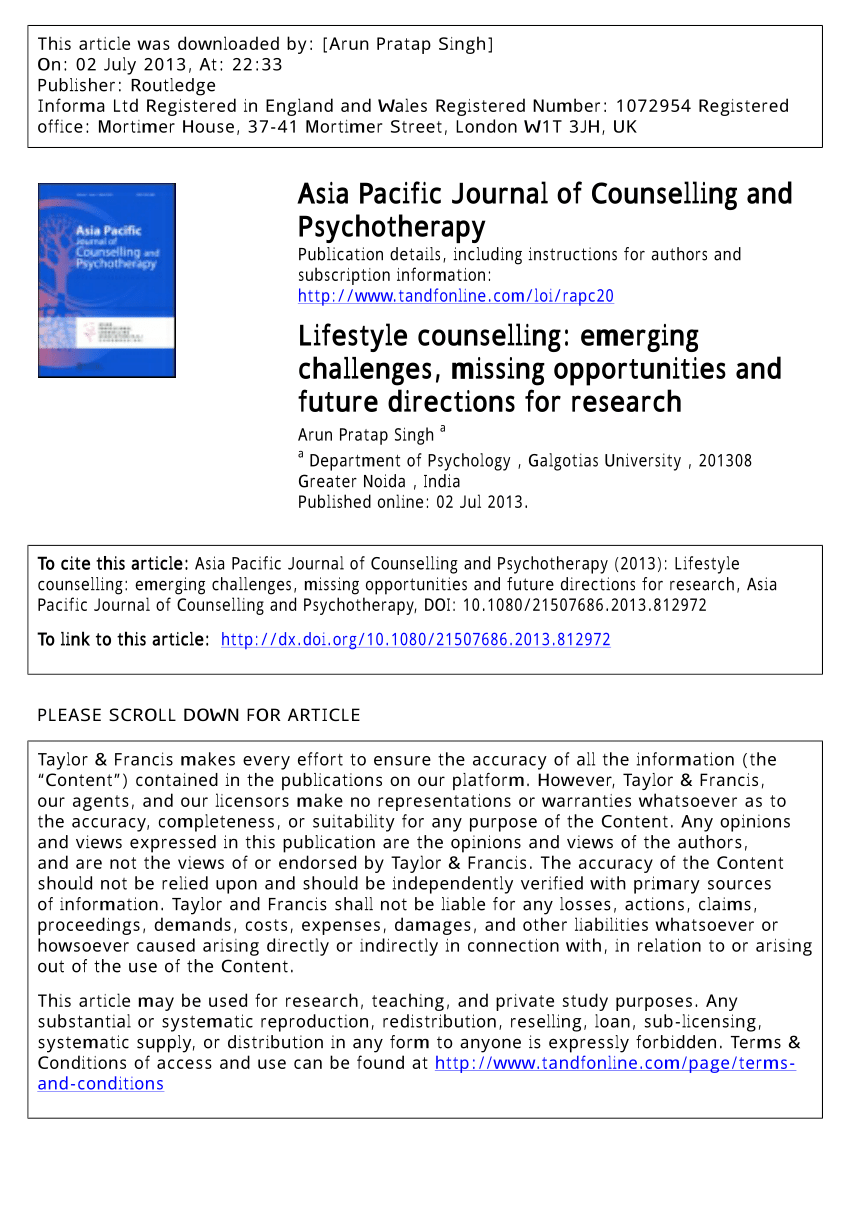 research topics in counselling psychology