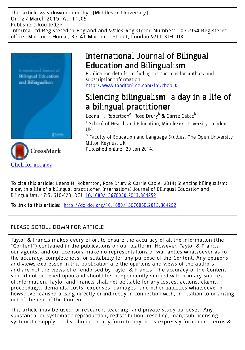 research paper for bilingualism