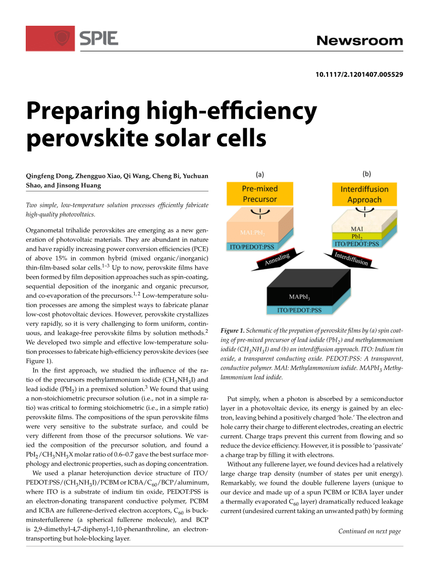 latest research papers on solar cell